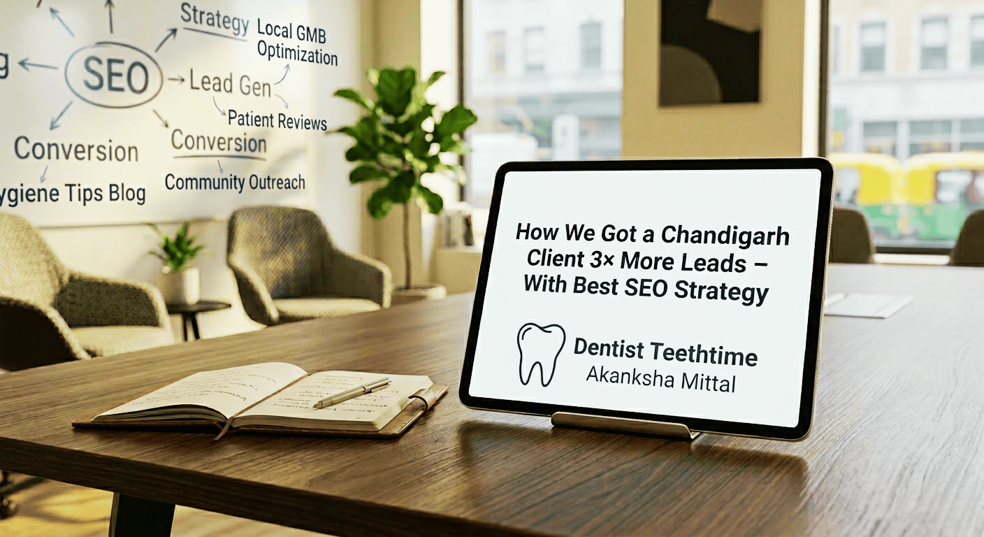 How We Got a Chandigarh Dental Clinic 3× More Leads — With our Best Seo Strategies